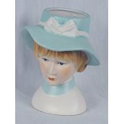 Wholesale Head Vase Lady In Ribboned Hat