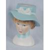 Head Vase Lady In Ribboned Hat