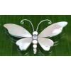 Silver And White Shell Butterfly Brooches