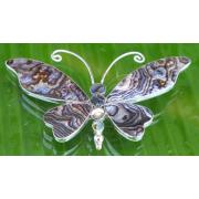 Wholesale Silver Butterfly Brooches With Abalone/Pawe Shell
