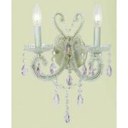 Wholesale 2 Light Pink Crystal Wall Sconce