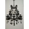 9 Light Black Crystal Lighting Fixture