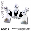 Chess Wine Stoppers Set With Stand wholesale