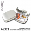 Brush Silver Plate Pill Box With Mirror wholesale