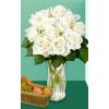 12 White Long Stem Roses