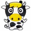 QZJ Milk Cow 2GB Cartoon MP3 Players In Black wholesale