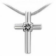 Wholesale Sterling Silver Clear CZ Pendants