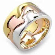 Wholesale Three Tone Interlocking Rings