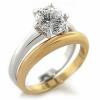 CZ Two Tone Wedding Rings wholesale