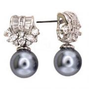 Wholesale Gray Synthetic Pearl Earrings
