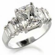 Wholesale 2 Carat Emerald Cut CZ Rings