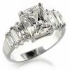 2 Carat Emerald Cut CZ Rings