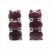 Wholesale Genuine Ruby .925 Sterling Silver Earrings