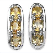 Wholesale Genuine Citrine .925 Sterling Silver Earrings