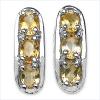 Genuine Citrine .925 Sterling Silver Earrings