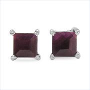 Wholesale Genuine Ruby .925 Sterling Silver Stud Earrings