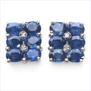 Wholesale Blue Sapphire And Diamond Earrings