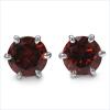 Genuine Garnet .925 Sterling Silver Earrings
