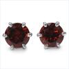 Genuine Garnet .925 Sterling Silver Earrings