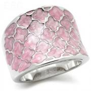 Wholesale Pink Epoxy Pave Rings
