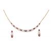 Lady V' Garnet And Diamond Necklace With Earrings wholesale