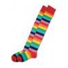 Rainbow Striped Thigh High Socks