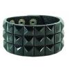 Black Studded Biker Wristbands