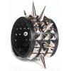 Punk Deluxe Silver Spikes Biker Wristbands