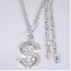 Silver Jumbo Dollar Sign Necklaces