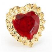 Wholesale Heart Rings With Red Stone