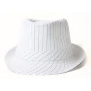 Wholesale White Pinstripe Cotton Hats