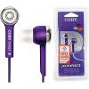 Coby CVE52PU Isolation Stereo Earbud Earphones, Purple