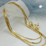 Wholesale 14K Gold 5 Edged 38cm Snake Chain Necklaces