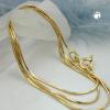 14K Gold 5 Edged 38cm Snake Chain Necklaces
