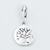 Stamped Polished Sterling Silver Tree of Life Charms