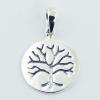 Stamped Polished Sterling Silver Tree Of Life Pendants