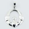 Casted Polished Sterling Silver Claddagh Pendants