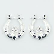 Wholesale Casted Sterling Silver Claddagh Hoop Earrings