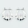 Casted Sterling Silver Claddagh Hoop Earrings