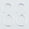 Sterling Silver Wirework Open Infinity Drop Earrings