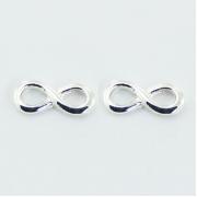 Wholesale Casted Plain Sterling Silver Infinity Stud Earrings