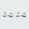 Casted Plain Sterling Silver Infinity Stud Earrings