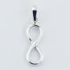 Plain Sterling Silver Symmetrical Infinity Pendants