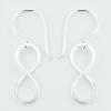 Plain Sterling Silver Symmetrical Infinity Dangle Earrings