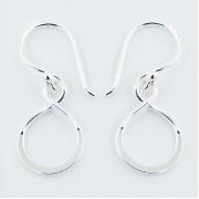 Wholesale Sterling Silver Infinity Dangle Earrings Exuberant Shine
