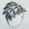 Exquisite Antiqued Sterling Silver Branch And Leaves Rings