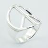 Polished Sterling Silver Peace Symbol Openwork Rings