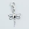 Plain Sterling Silver With Lobster Clasp Dragonfly Charms