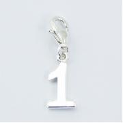 Wholesale Number One Sterling With Lobster Clasp Silver Charms
