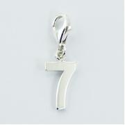 Wholesale Number Seven Sterling With Lobster Clasp Silver Charms